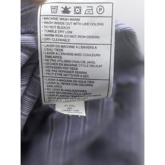 Nike Tiger Woods Mens Striped Golf Polo Shirt Short Sleeve Blue XXL Performance - Picture 8 of 10